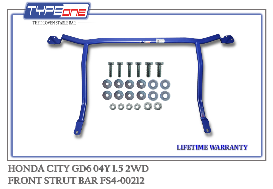 TYPEONE FS4-00212 Front Strut Bar — Honda City GD6 04Y