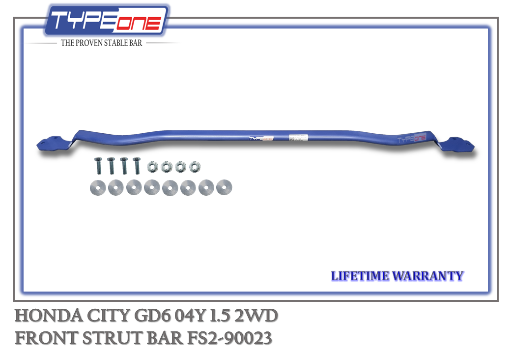 TYPEONE FS2-90023 Front Strut Bar — Honda City GD6 04Y