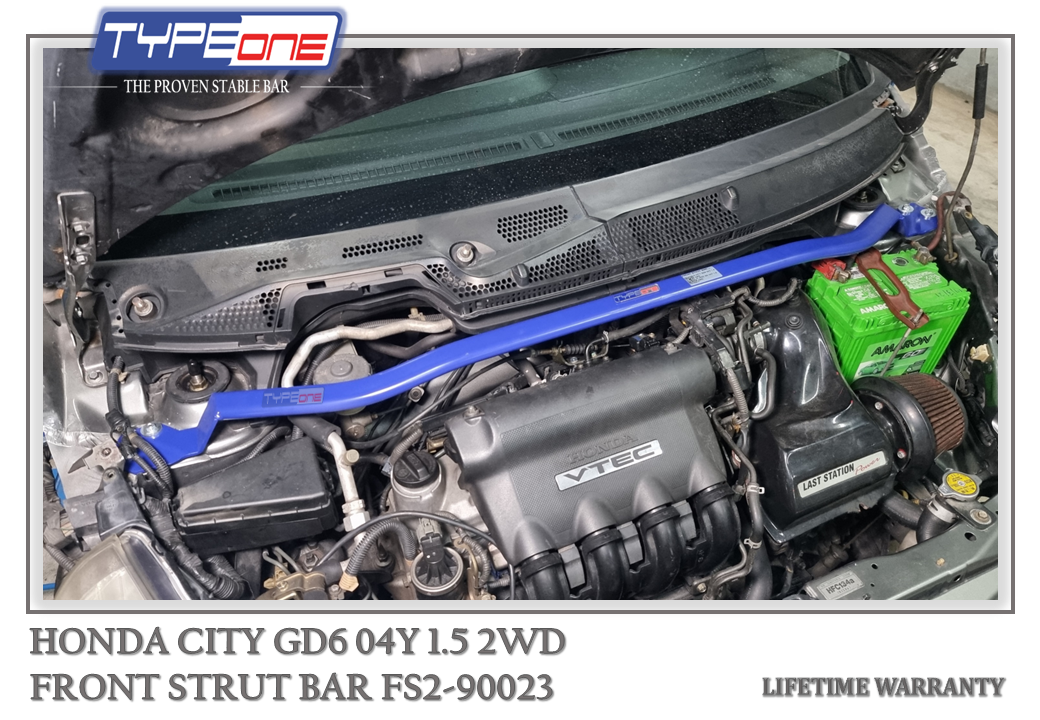 TYPEONE FS2-90023 Front Strut Bar — Honda City GD6 04Y