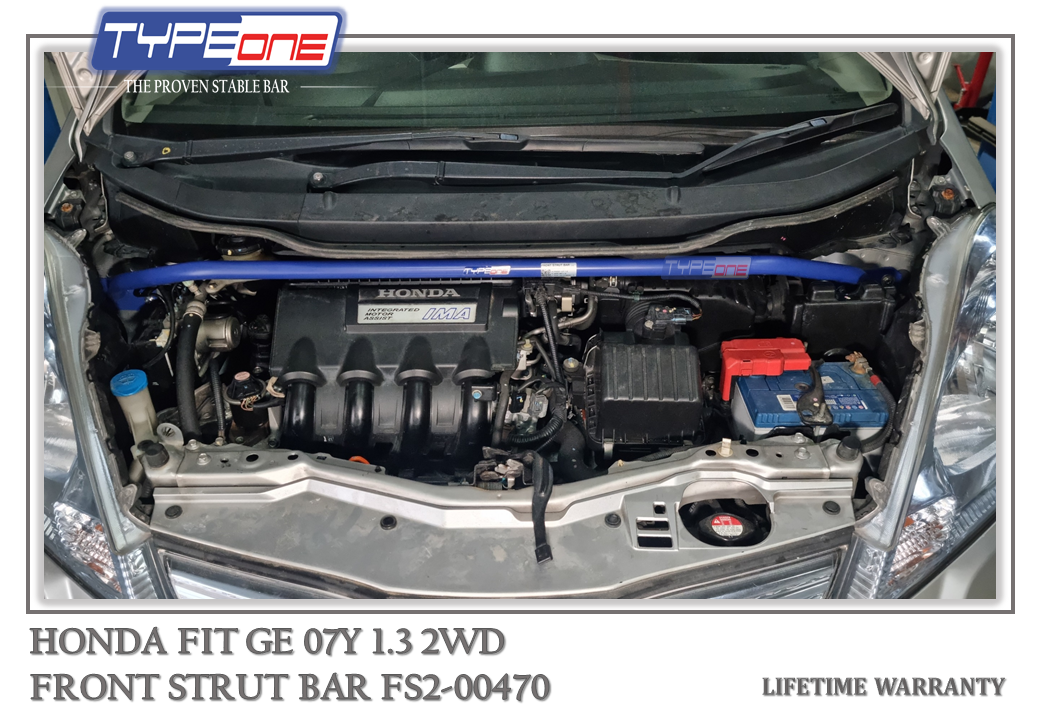 TYPEONE FS2-00470 Front Strut Bar — Honda Fit GE 07Y