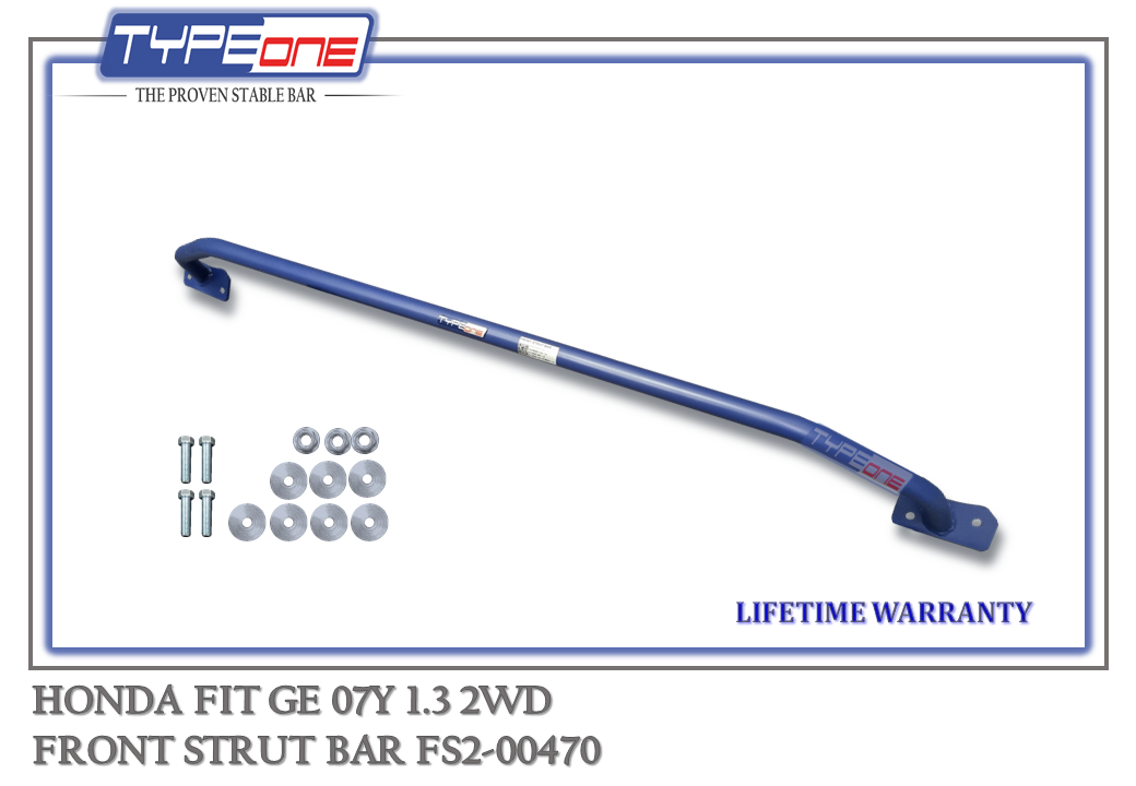 TYPEONE FS2-00470 Front Strut Bar — Honda Fit GE 07Y