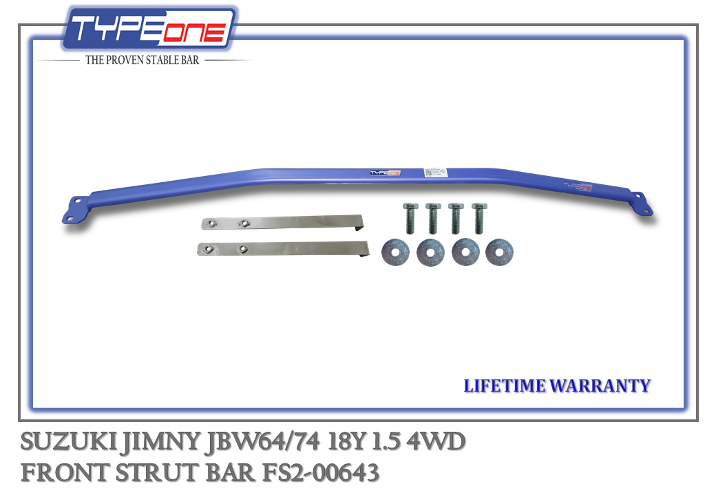 TYPEONE FS2-00643 Front Strut Bar — Suzuki Jimny 18Y