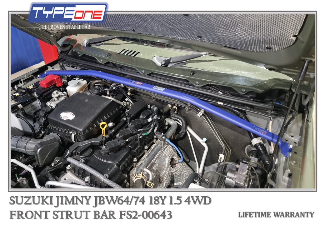 TYPEONE FS2-00643 Front Strut Bar — Suzuki Jimny 18Y
