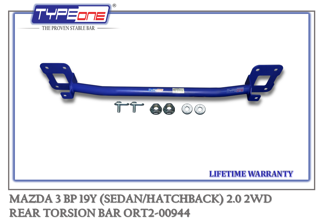 TYPEONE ORT2-00944 Rear Torsion Bar — Mazda 3 (Sedan) BP 19Y