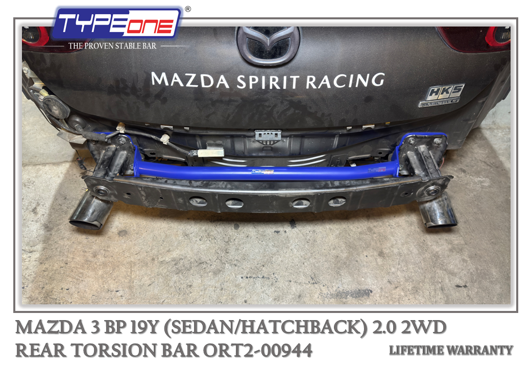TYPEONE ORT2-00944 Rear Torsion Bar — Mazda 3 (Sedan) BP 19Y
