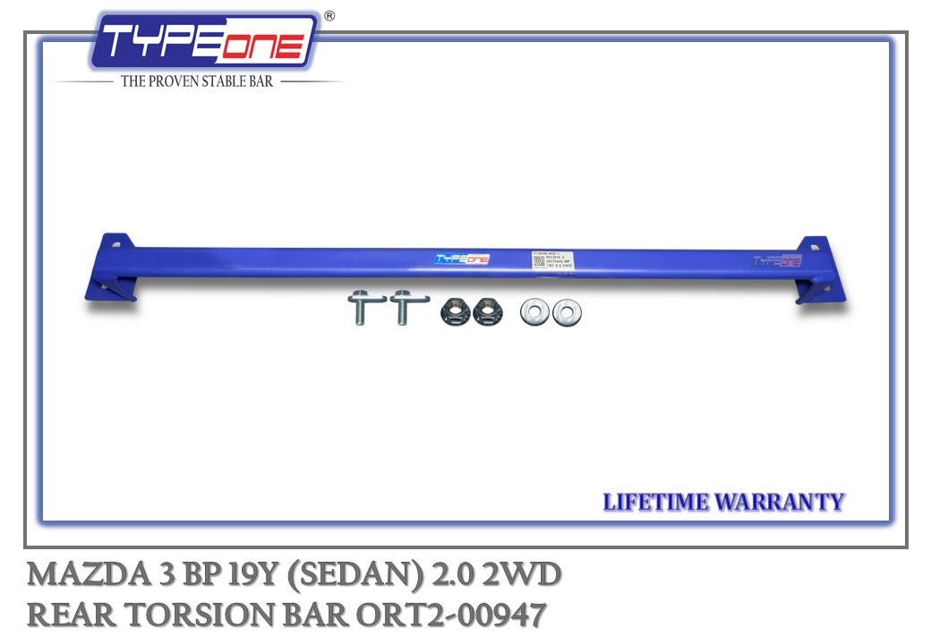 TYPEONE ORT2-00947 Rear Torsion Bar — Mazda 3 (Sedan) BP 19Y