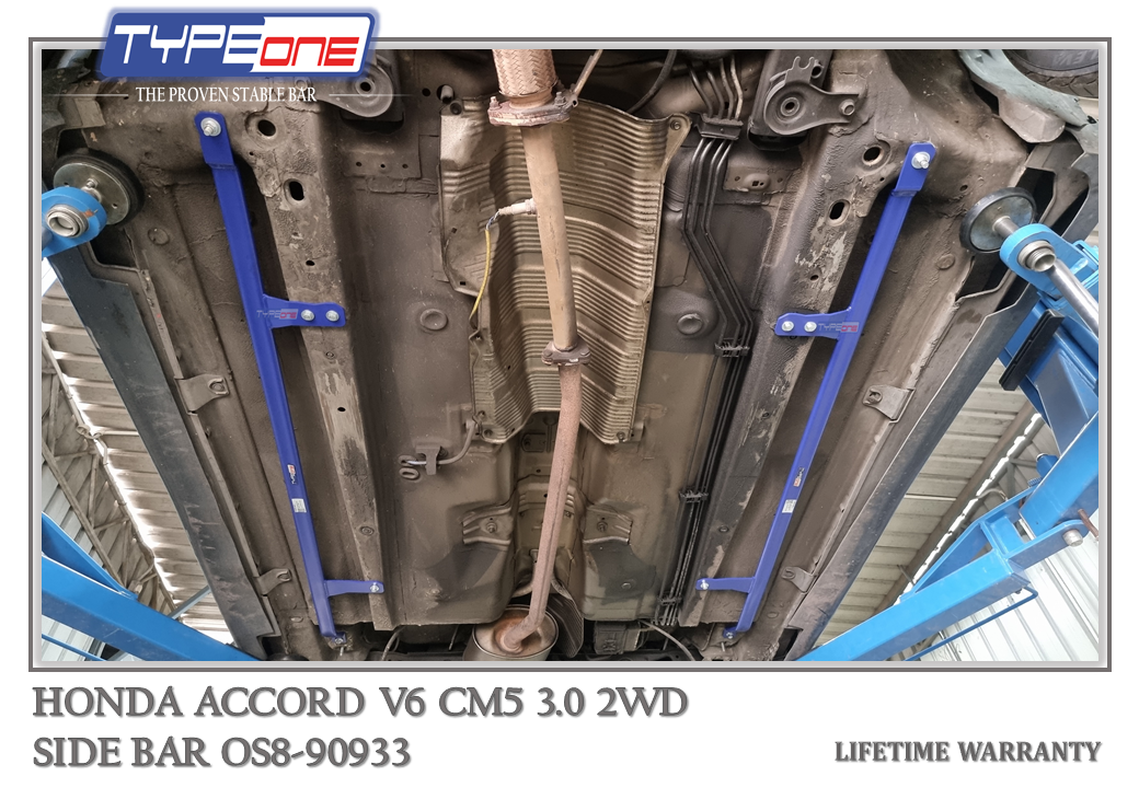 TYPEONE OS8-90933 Side Bar — Honda Accord CM5 V6 03Y