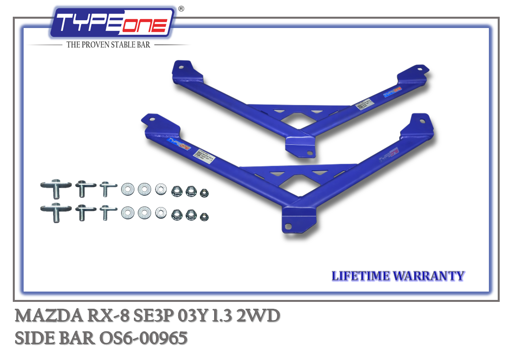 TYPEONE OS6-00965 Side Bar — Mazda RX-8 SE3P 03Y