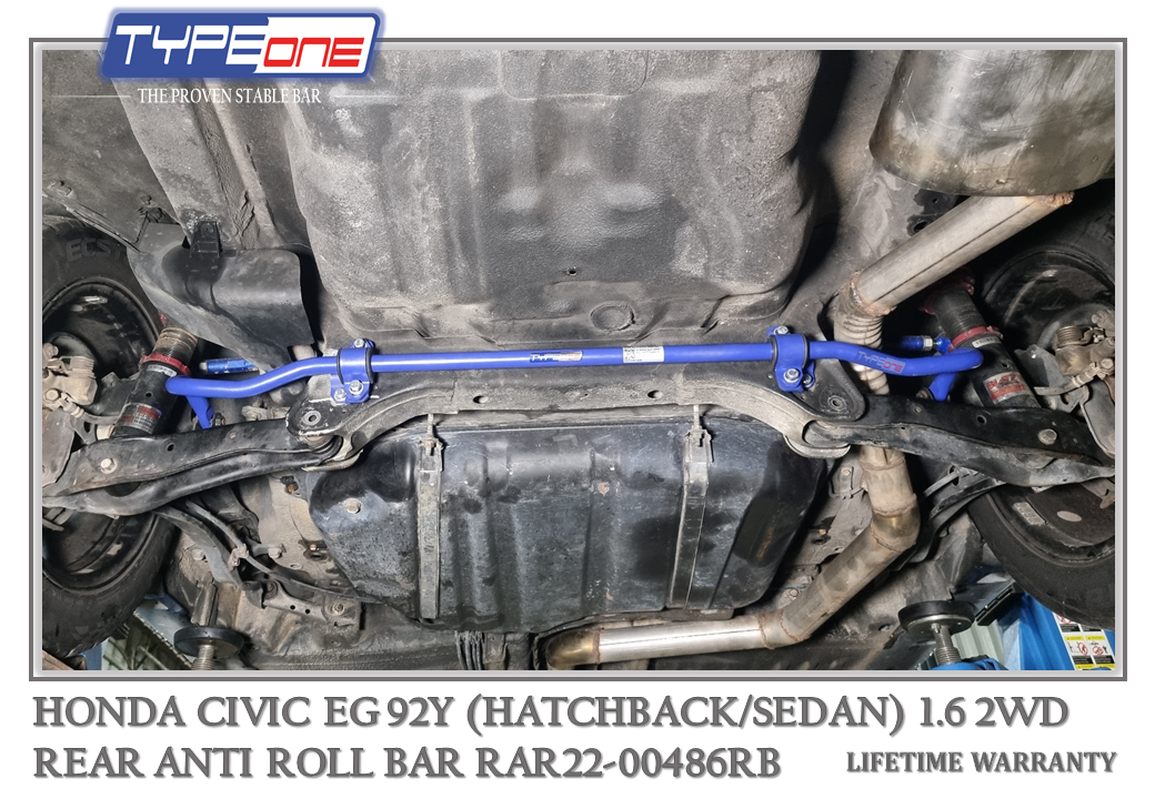 TYPEONE RAR22-00486RB Rear Anti Roll Bar — Honda Civic EG (HATCHBACK) 92Y