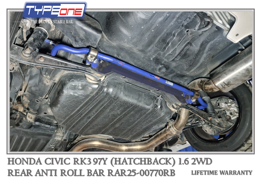 TYPEONE RAR25-00770RB Rear Anti Roll Bar — Honda Civic EK3 (HATCHBACK) 97Y