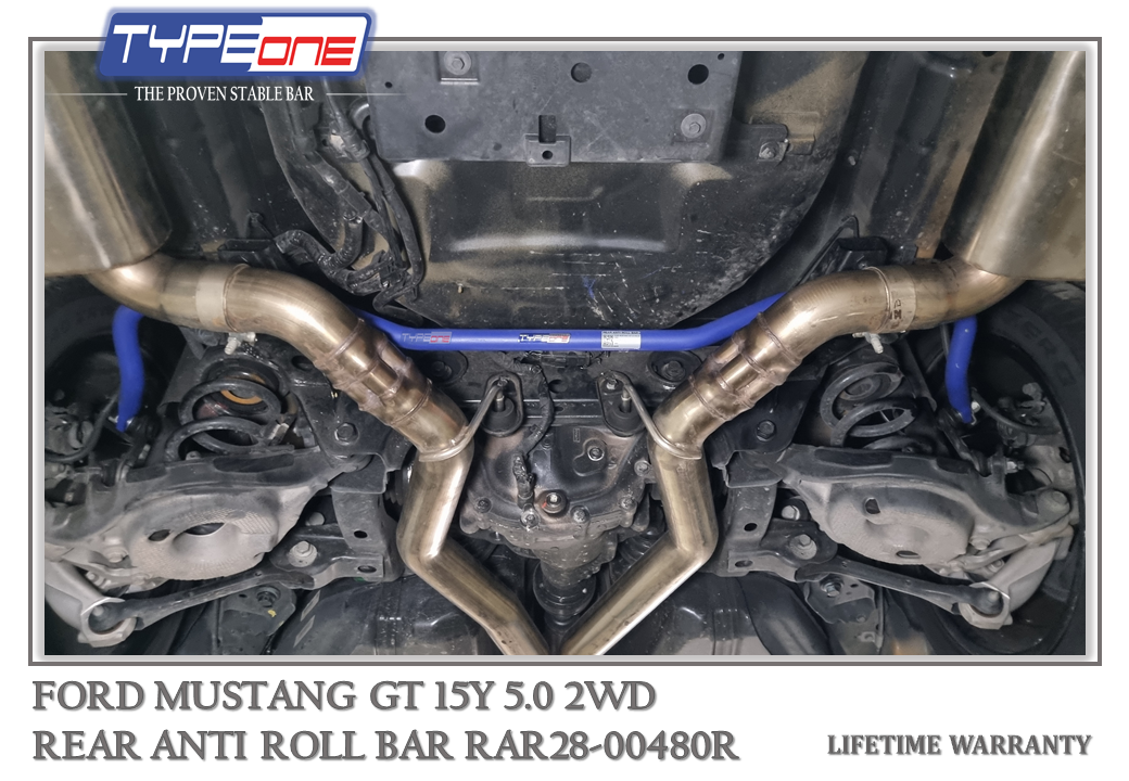 TYPEONE RAR28-00480RB Rear Anti Roll Bar — Ford Mustang GT 15Y