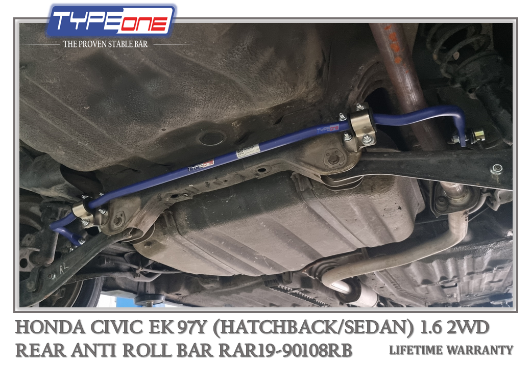 TYPEONE RAR19-90108RB Rear Anti Roll Bar — Honda Civic EK (HATCHBACK) 97Y