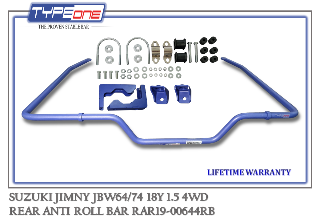 TYPEONE RAR19-00644RB Rear Anti Roll Bar — Suzuki Jimny 18Y