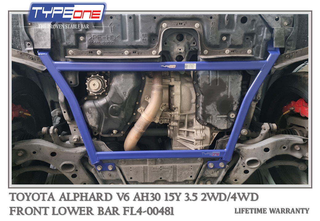 TYPEONE FL4-00481 Front Lower Bar — Toyota Alphard V6 AH30 15Y