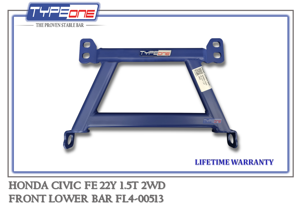TYPEONE FL4-00513 Front Lower Bar — Honda Civic FE 22Y