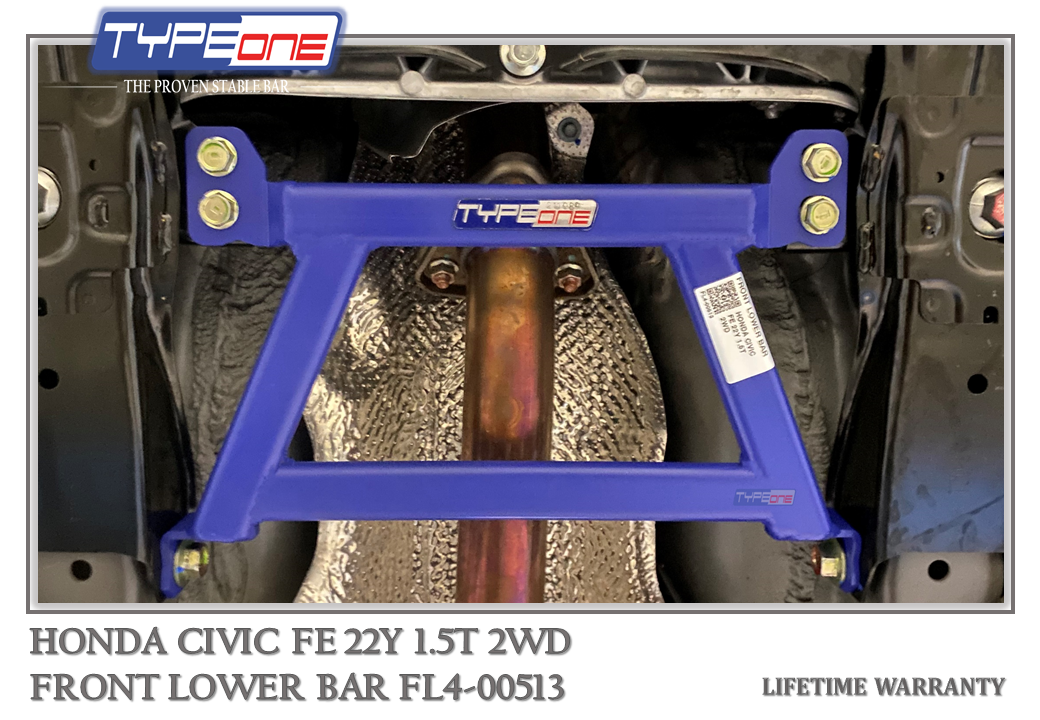 TYPEONE FL4-00513 Front Lower Bar — Honda Civic FE 22Y
