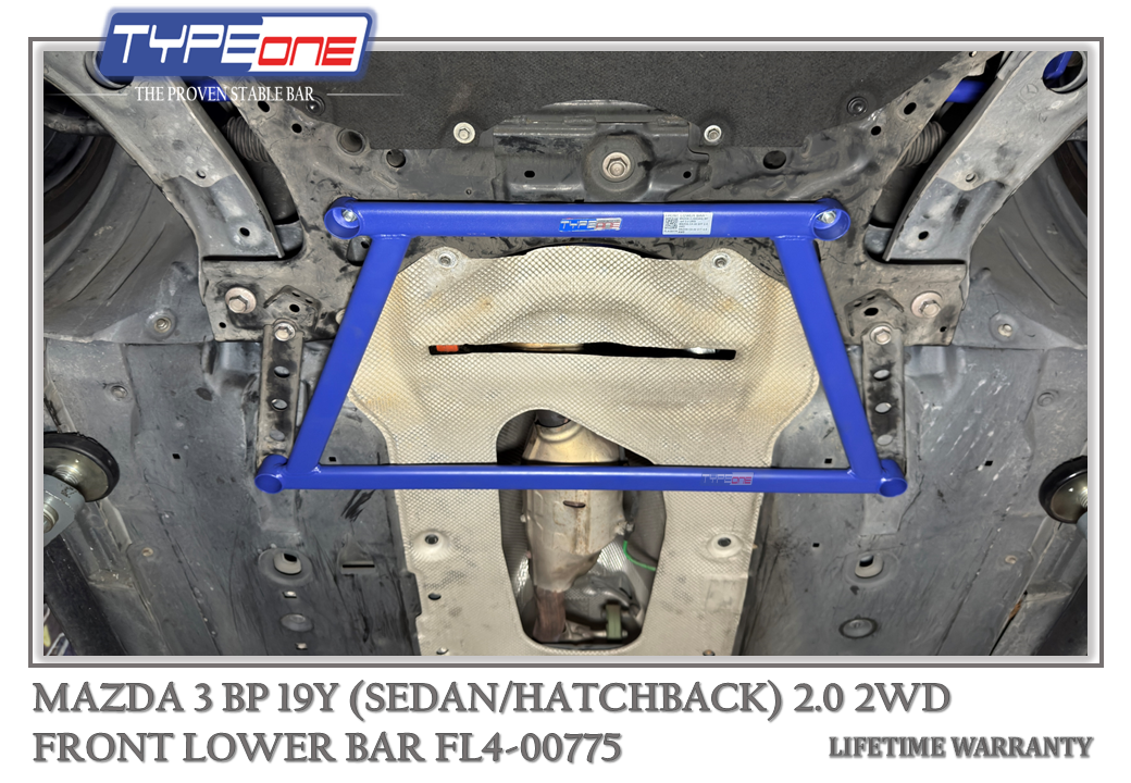 TYPEONE FL4-00775 Front Lower Bar — Mazda 3 (Sedan) BP 19Y