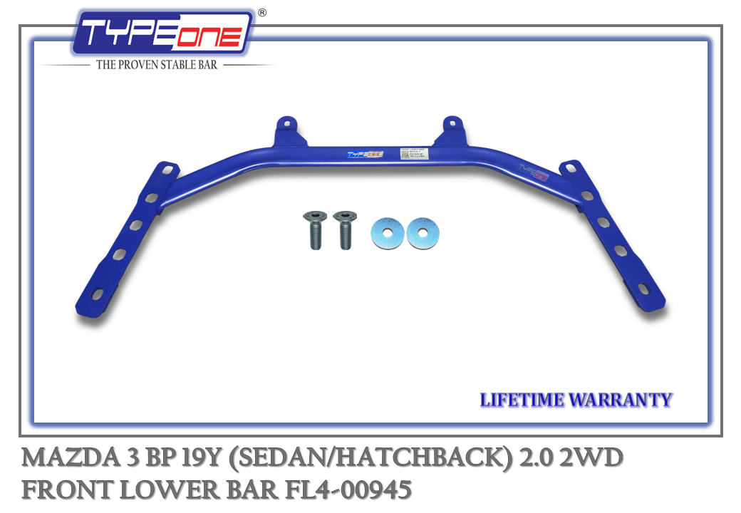 TYPEONE FL4-00945 Front Lower Bar — Mazda 3 (Sedan) BP 19Y