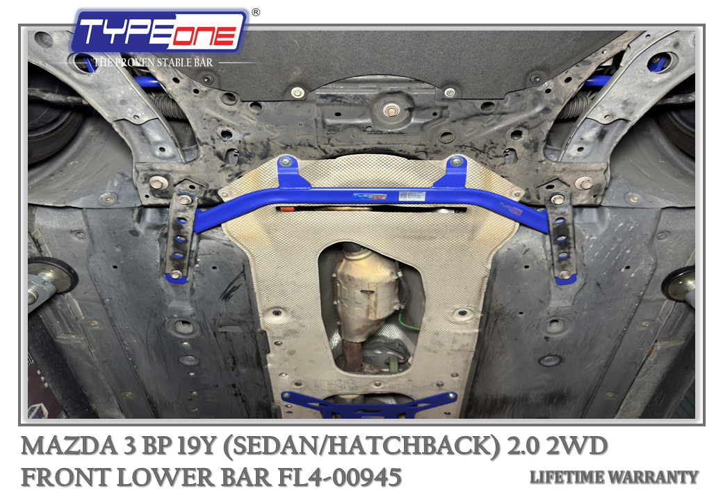 TYPEONE FL4-00945 Front Lower Bar — Mazda 3 (Sedan) BP 19Y