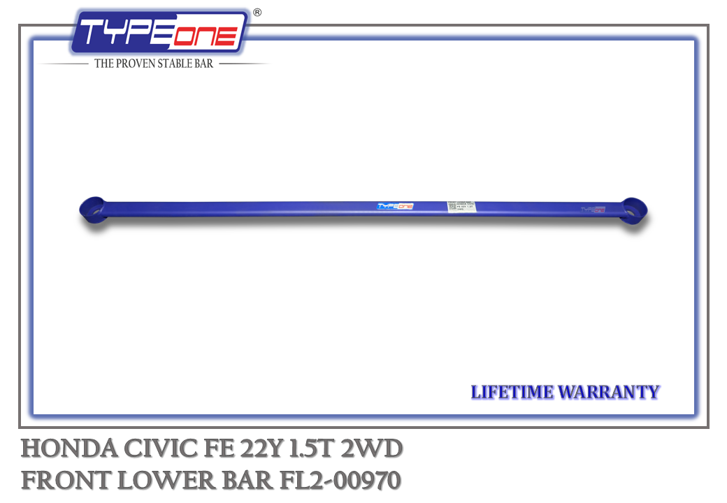 TYPEONE FL2-00970 Front Lower Bar — Honda Civic FE 22Y