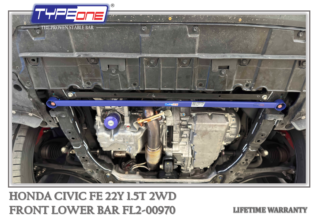 TYPEONE FL2-00970 Front Lower Bar — Honda Civic FE 22Y