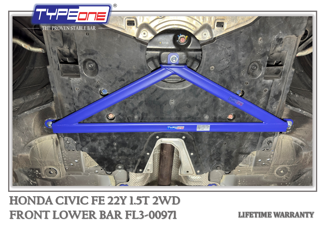 TYPEONE FL3-00971 Front Lower Bar — Honda Civic FE 22Y