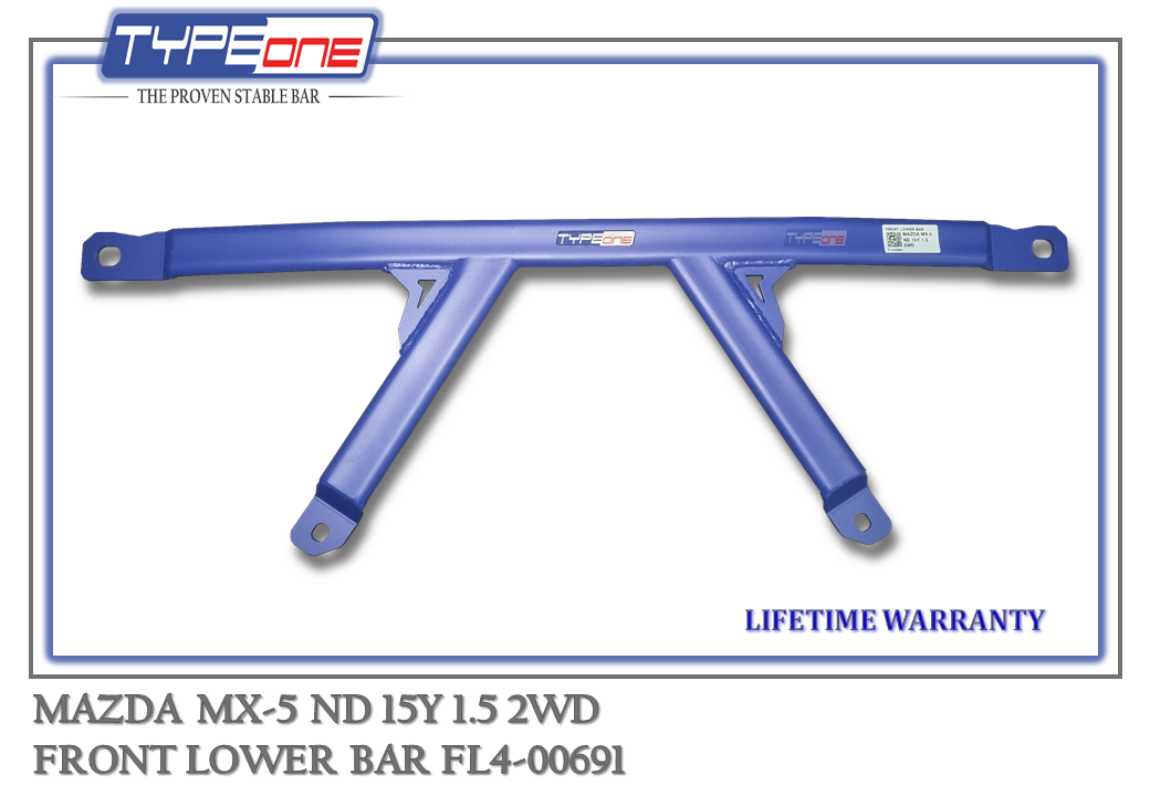 TYPEONE FL4-00691 Front Lower Bar — Mazda MX-5 ND 15Y