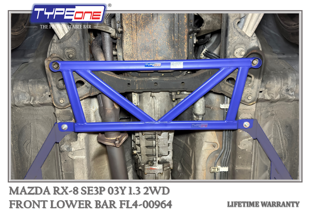 TYPEONE FL4-00964 Front Lower Bar — Mazda RX-8 SE3P 03Y
