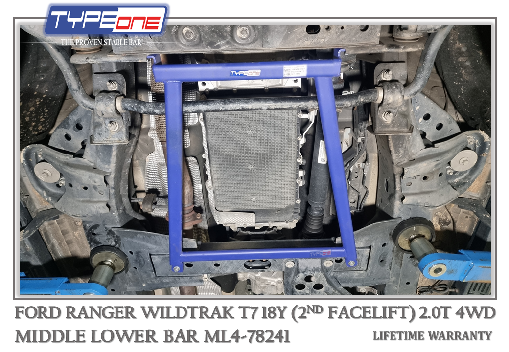 TYPEONE ML4-78241 Middle Lower Bar — Ford Ranger Wildtrak (2nd Facelift) T7 18Y