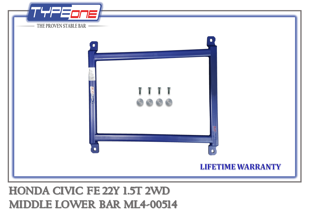 TYPEONE ML4-00514 Middle Lower Bar — Honda Civic FE 22Y