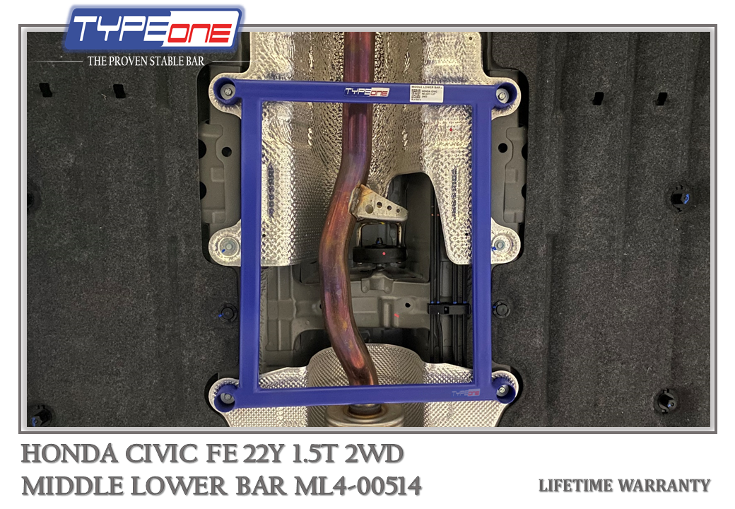 TYPEONE ML4-00514 Middle Lower Bar — Honda Civic FE 22Y