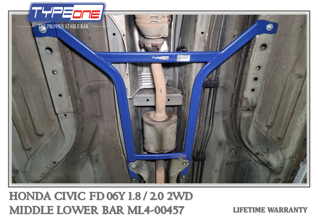 TYPEONE ML4-00457 Middle Lower Bar — Honda Civic FD 06Y
