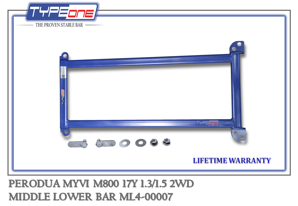 TYPEONE ML4-00007 Middle Lower Bar — Perodua Myvi M800 17Y