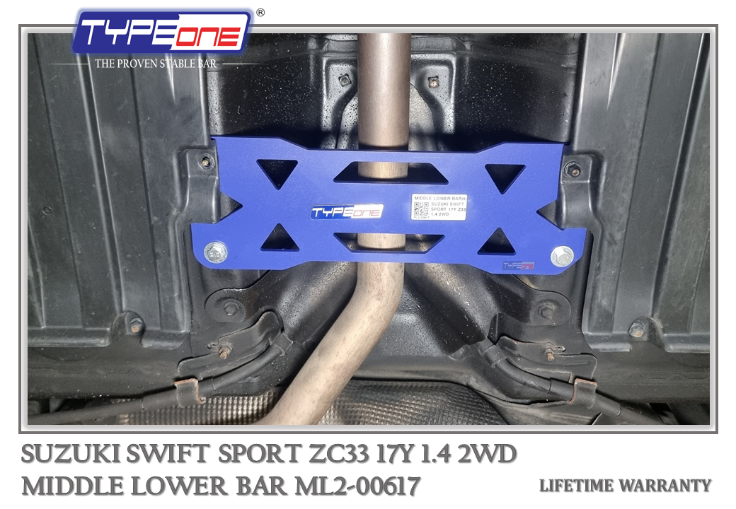 TYPEONE ML2-00617 Middle Lower Bar — Suzuki Swift Sport ZC33 17Y