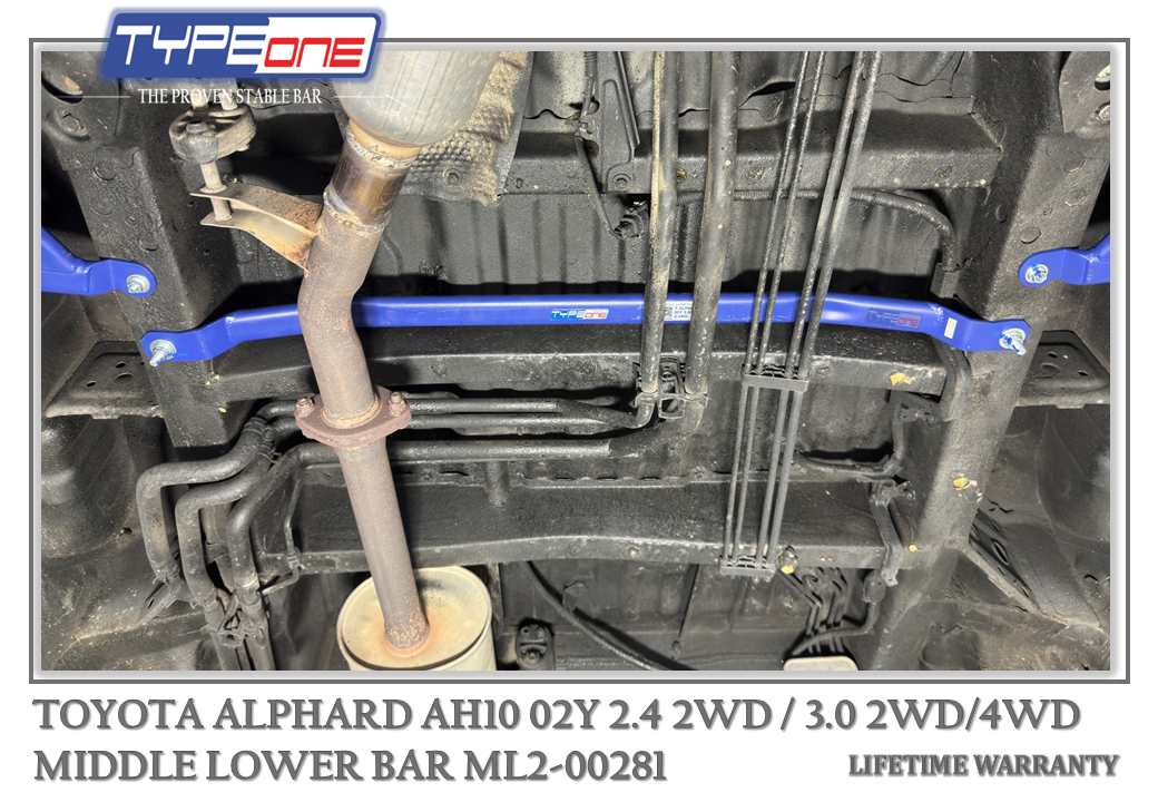 TYPEONE ML2-00281 Middle Lower Bar — Toyota Alphard AH10 02Y