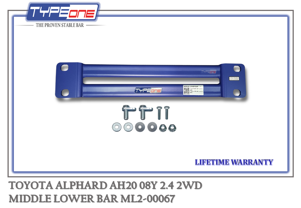 TYPEONE ML2-00067 Middle Lower Bar — Toyota Alphard AH20 08Y