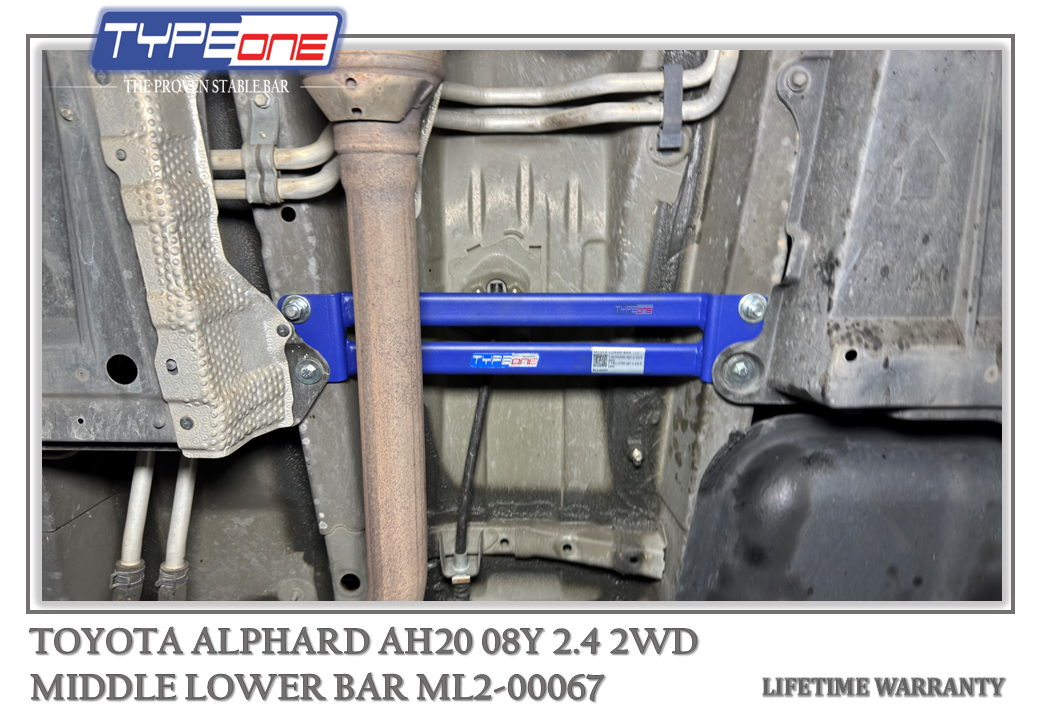 TYPEONE ML2-00067 Middle Lower Bar — Toyota Alphard AH20 08Y