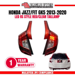 HONDA JAZZ/FIT GK5 2013-2020 LED RS STYLE RED/CLEAR TAILLAMP — Eagle Eyes
