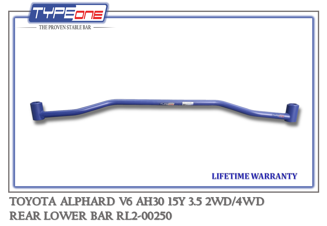 TYPEONE RL2-00250 Rear Lower Bar — Toyota Alphard V6 AH30 15Y