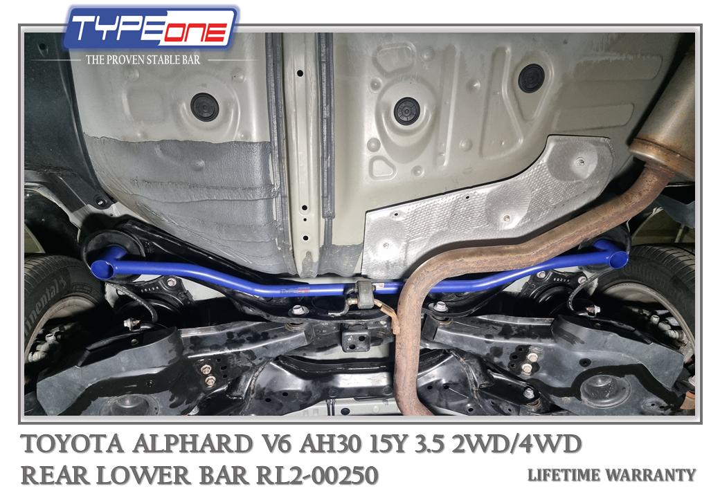 TYPEONE RL2-00250 Rear Lower Bar — Toyota Alphard V6 AH30 15Y