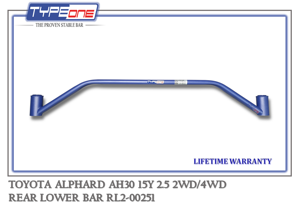 TYPEONE RL4-00253P Rear Lower Bar — Toyota Alphard AH30 15Y