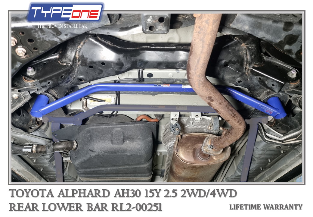 TYPEONE RL4-00253P Rear Lower Bar — Toyota Alphard AH30 15Y