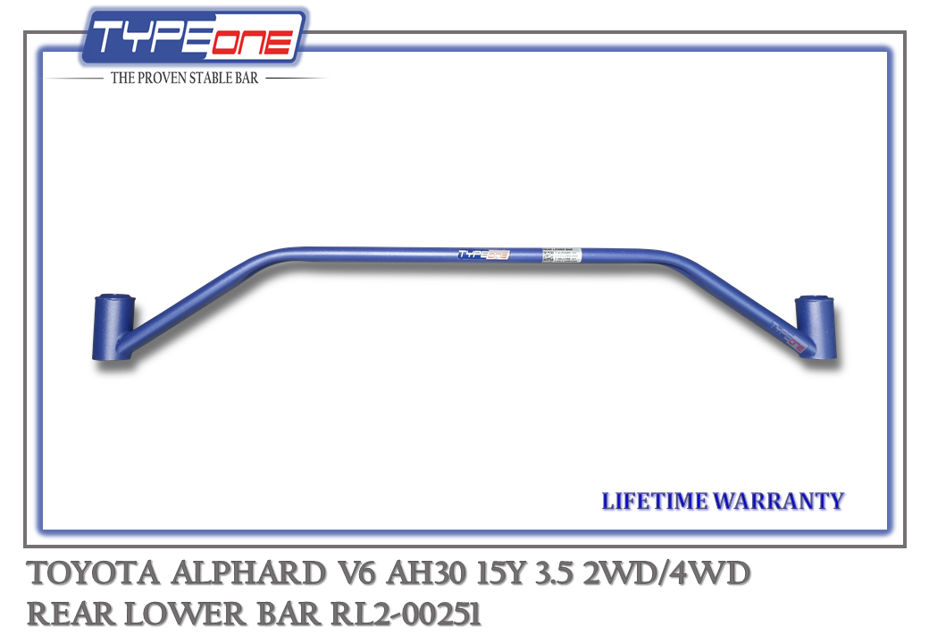 TYPEONE RL2-00251 Rear Lower Bar — Toyota Alphard V6 AH30 15Y
