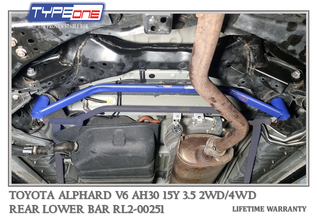 TYPEONE RL2-00251 Rear Lower Bar — Toyota Alphard V6 AH30 15Y