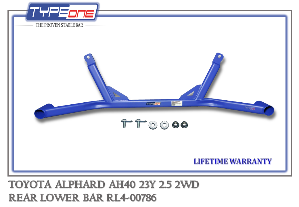 TYPEONE RL4-00786 Rear Lower Bar — Toyota Alphard AH40 23Y
