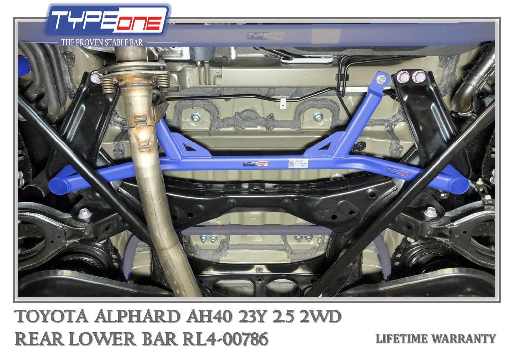 TYPEONE RL4-00786 Rear Lower Bar — Toyota Alphard AH40 23Y