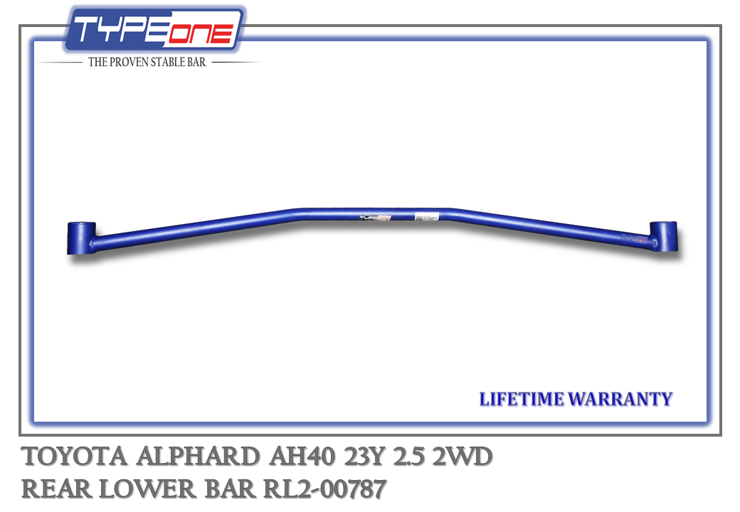 TYPEONE RL2-00787 Rear Lower Bar — Toyota Alphard AH40 23Y
