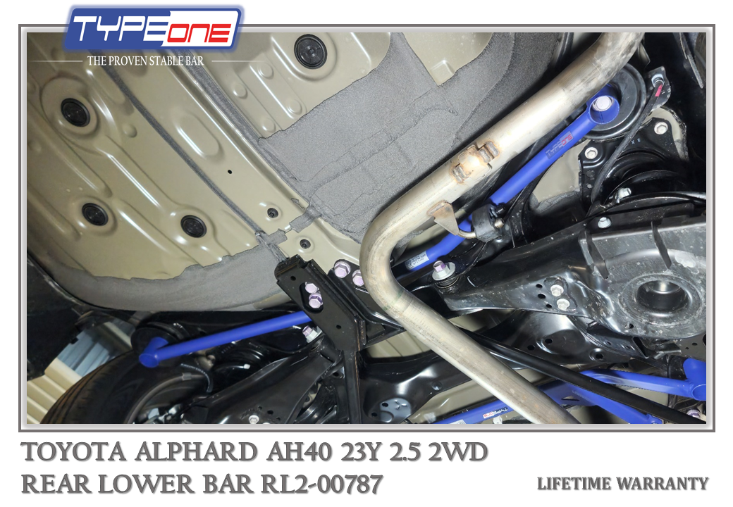 TYPEONE RL2-00787 Rear Lower Bar — Toyota Alphard AH40 23Y