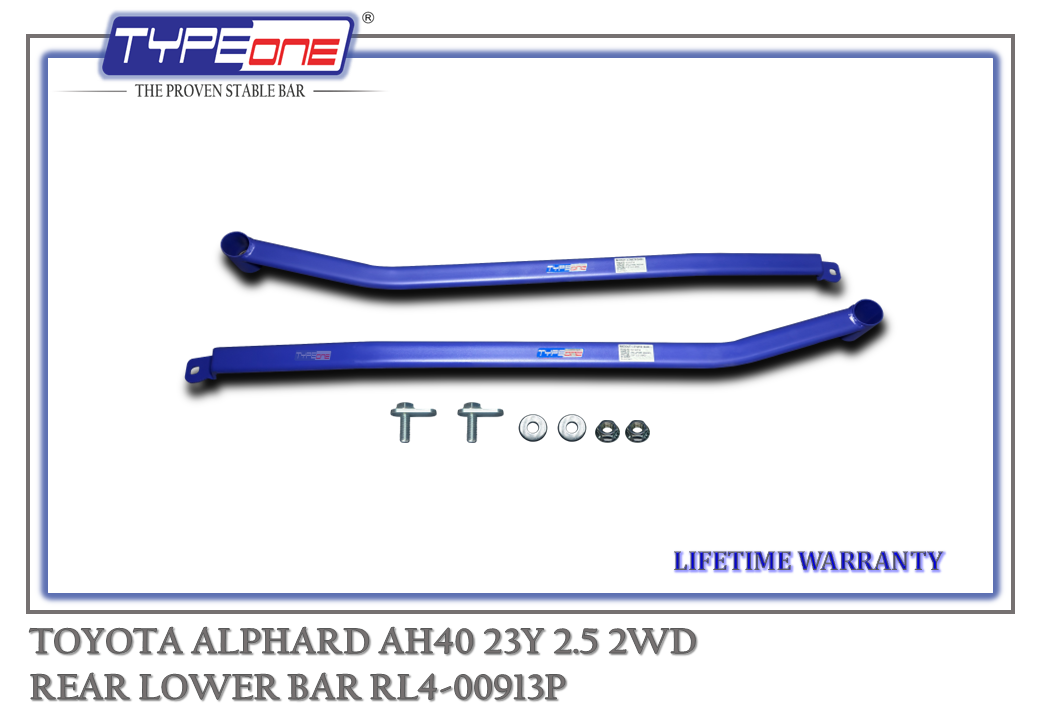 TYPEONE RL4-00913P Rear Lower Bar — Toyota Alphard AH40 23Y