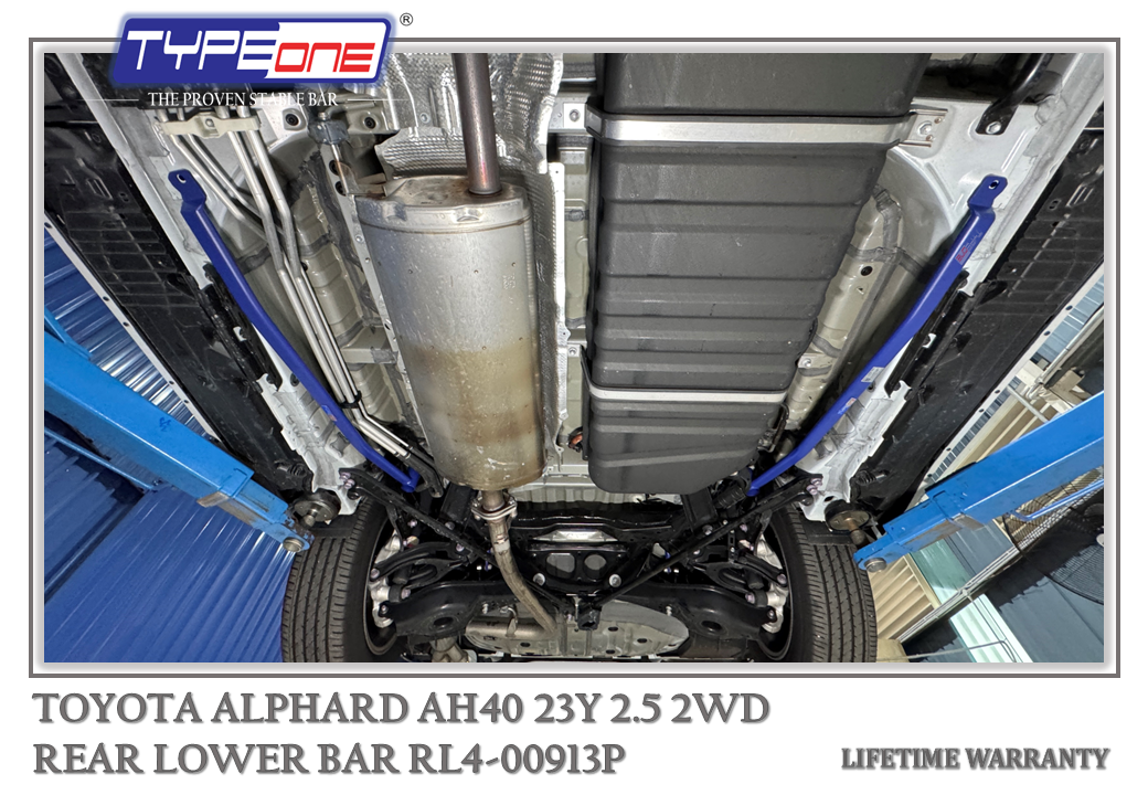 TYPEONE RL4-00913P Rear Lower Bar — Toyota Alphard AH40 23Y